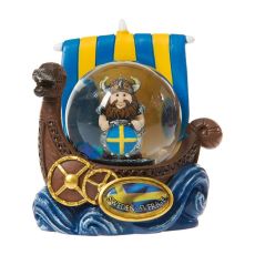 Snöglob Souvenir Vikingskepp Viking med sköld