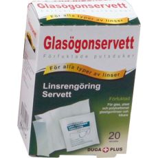 Våtservett Glasögon 120-p glasögonservetter