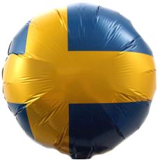 Folieballong 45cm ballong svenska flaggan student