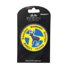 Magnet Souvenir Flagga Sverige Hjort