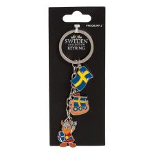 Nyckelring Souvenir Viking Vikingskepp Flagga