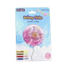 Ballong Flicka Rosa 45 cm