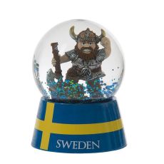 Snöglob Viking med yxa och skattkista