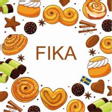 Kaffeservetter Fika 25x25cm