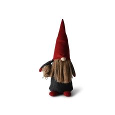 Tomte Röd/Grå Textil 35 cm