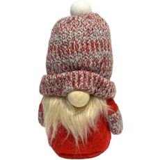 Tomte Luva Röd/Grå melerad 13 cm