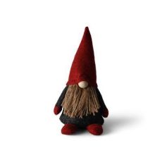 Tomte Röd/Grå Textil 20 cm