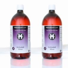 Kolloidalt silver 20ppm 1 liter 2-pack