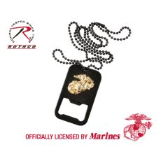 Dogtag med öppnare -Officiellt licenserad av US Marines -Svart