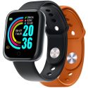 Trainerbeat Smartwatch med två armband Svart + Orange