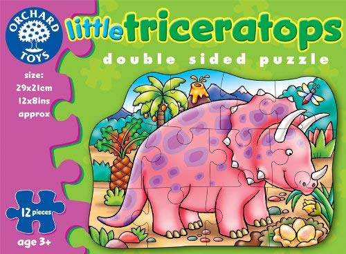 Dubbelsidigt pussel - Little Triceratops
