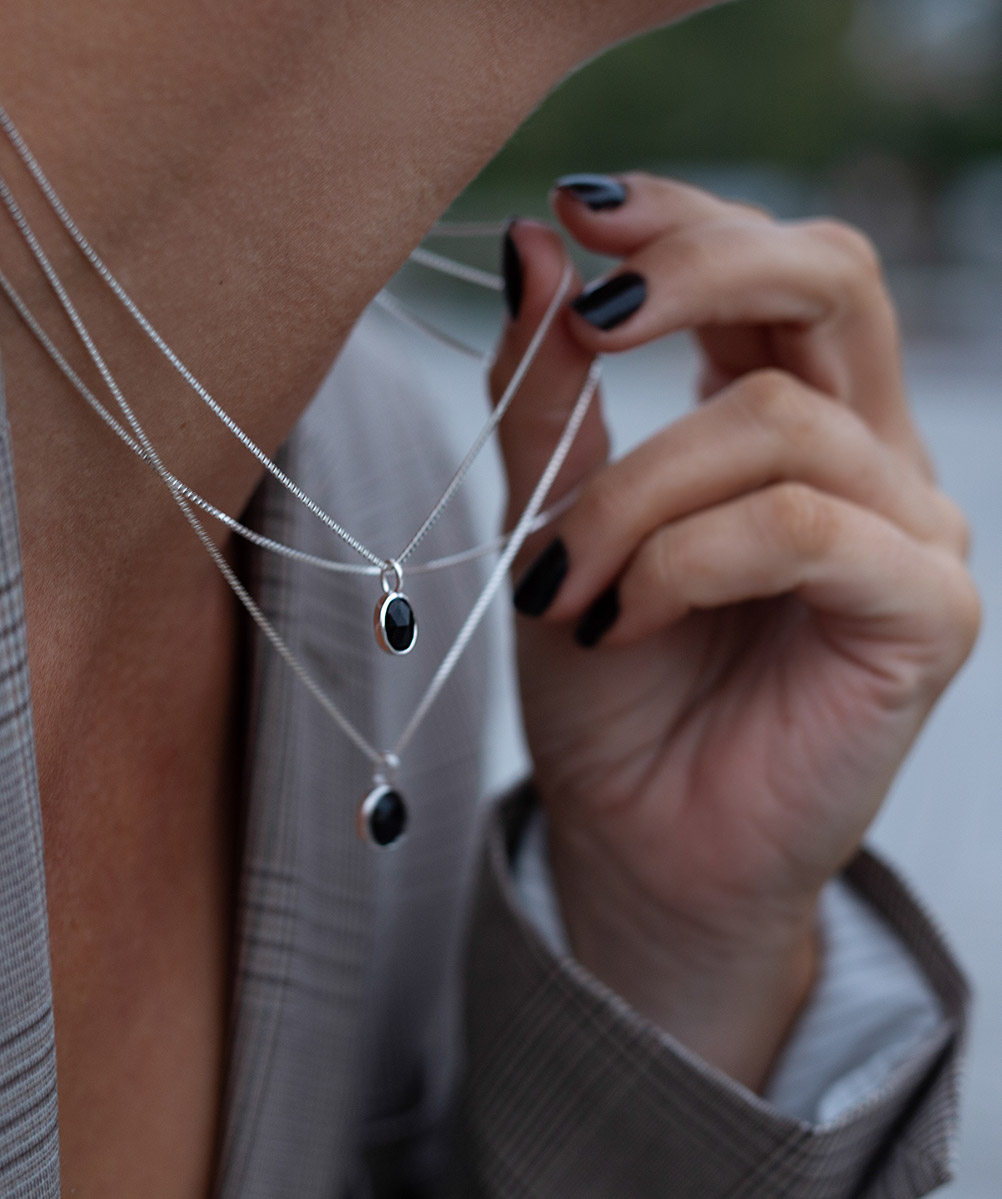Ellipí Pendant Silver - Onyccia