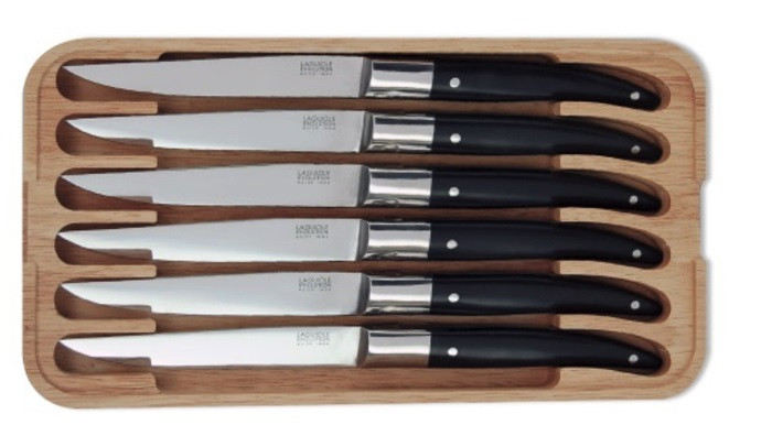 Expression Laguiole 6 Steak knives black