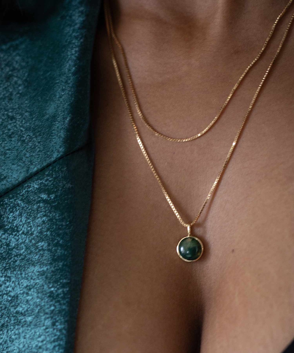 Grand Pendant Gold - Moss