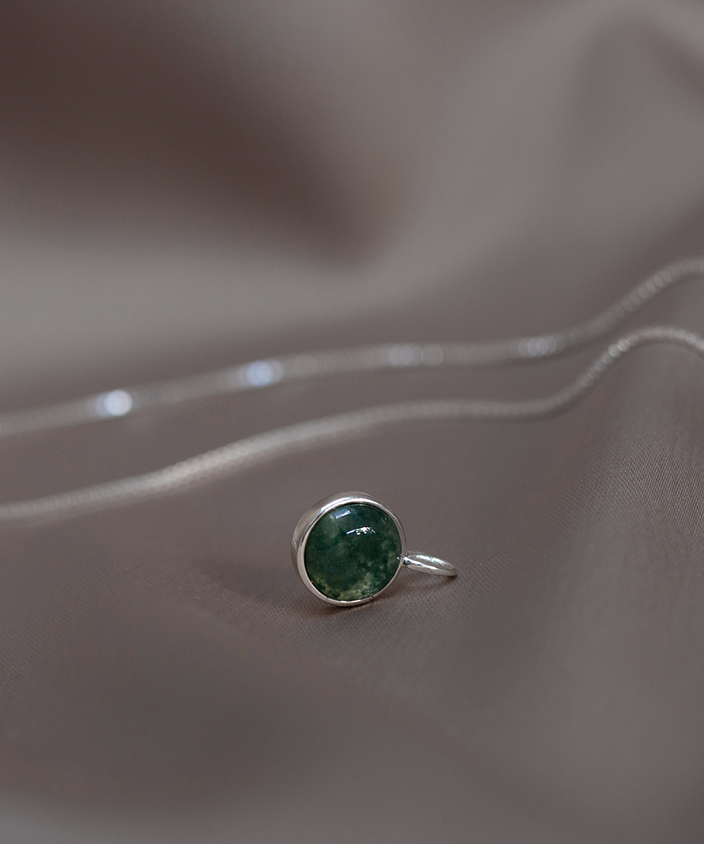 Grand Pendant Silver - Moss