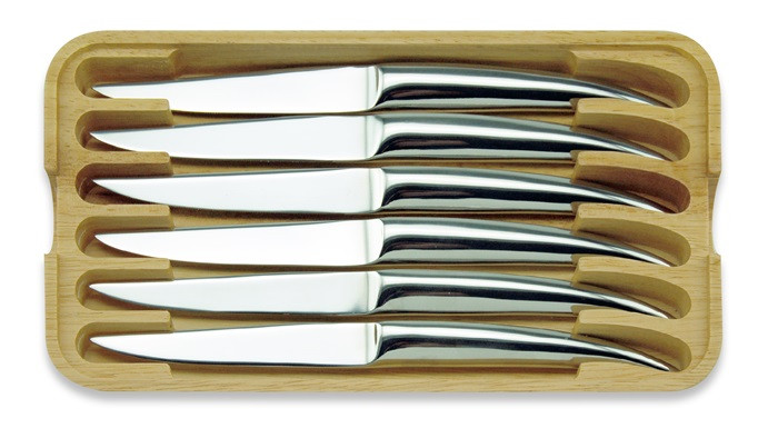 Sex rostfria köttknivar - Heritage Laguiole 6 steak knives SS