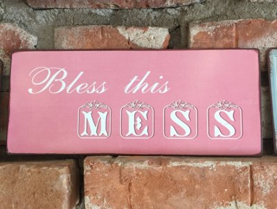Plåttavla Bless this mess